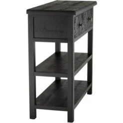 55 Downing Street Country Cottage Wood Console Table 31 1/2" x 13 3/4" with Drawer Black for Living Room Bedroom Bedside Entryway -Console Tables Sales unnamed file 4863