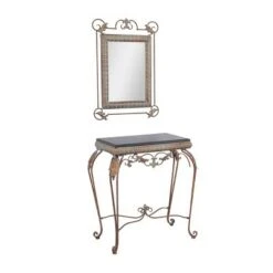 Olivia & May Set of 2 Traditional Iron Console Tables with Mirror Bronze - Olivia & May -Console Tables Sales unnamed file 4868