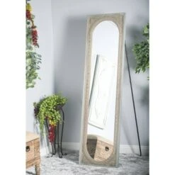 Olivia & May Natural Wood Console Mirror Brown - Olivia & May