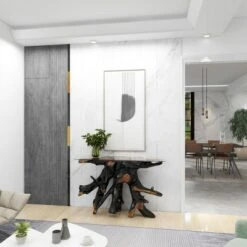 Olivia & May Contemporary Teak Wood Console Table Gold - Olivia & May 37 Olivia & May Contemporary Teak Wood Console Table Gold - Olivia & May -Console Tables Sales unnamed file 4896