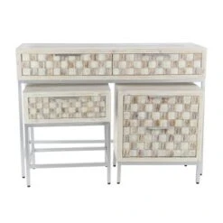 Olivia & May Set of 3 Contemporary Wood Console Tables Beige - Olivia & May -Console Tables Sales unnamed file 4926