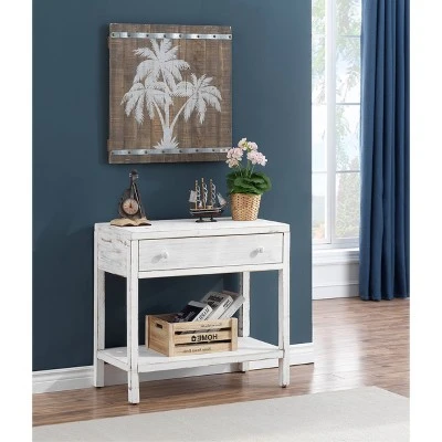 Kelton 1 Drawer Console Table White Wash - Treasure Trove Accents 5 Kelton 1 Drawer Console Table White Wash - Treasure Trove Accents - Image 3