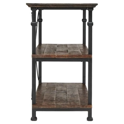 Ronay Rustic Industrial Console Table - Inspire Q® Brown 4 Ronay Rustic Industrial Console Table - Inspire Q® Brown - Image 2