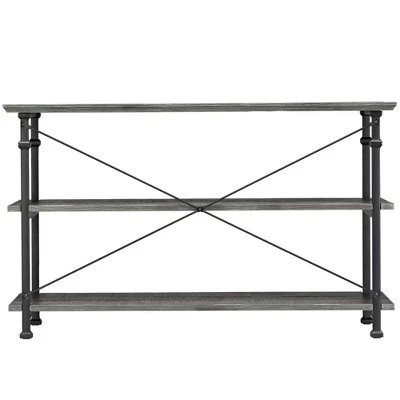 Ronay Rustic Industrial Console Table - Inspire Q® Brown 6 Ronay Rustic Industrial Console Table - Inspire Q® Brown - Image 4