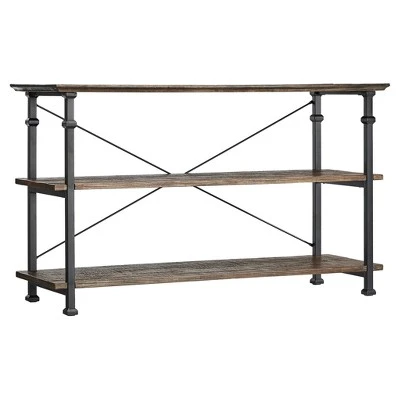 Ronay Rustic Industrial Console Table - Inspire Q® Brown 9 Ronay Rustic Industrial Console Table - Inspire Q® Brown - Image 7