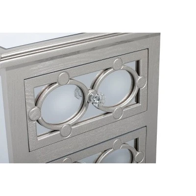 Olivia & May Set of 3 Glam Mirrored Wood Console Tables Silver - Olivia & May 5 Olivia & May Set of 3 Glam Mirrored Wood Console Tables Silver - Olivia & May - Image 3