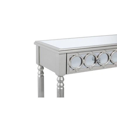 Olivia & May Set of 3 Glam Mirrored Wood Console Tables Silver - Olivia & May 7 Olivia & May Set of 3 Glam Mirrored Wood Console Tables Silver - Olivia & May - Image 5