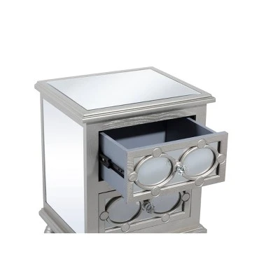 Olivia & May Set of 3 Glam Mirrored Wood Console Tables Silver - Olivia & May 9 Olivia & May Set of 3 Glam Mirrored Wood Console Tables Silver - Olivia & May - Image 7