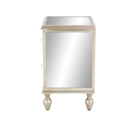 Olivia & May Set of 3 Glam Mirrored Wood Console Tables Silver - Olivia & May 10 Olivia & May Set of 3 Glam Mirrored Wood Console Tables Silver - Olivia & May - Image 8