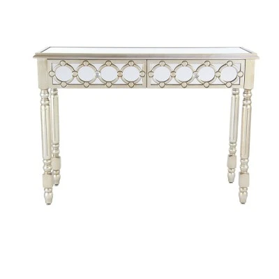 Olivia & May Set of 3 Glam Mirrored Wood Console Tables Silver - Olivia & May 13 Olivia & May Set of 3 Glam Mirrored Wood Console Tables Silver - Olivia & May - Image 11