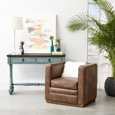 Distressed Two-Tone Entryway Console Table River Blue - HomeFare 3 Distressed Two-Tone Entryway Console Table River Blue - HomeFare