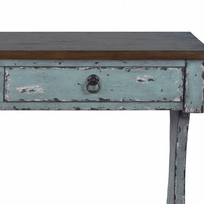 Distressed Two-Tone Entryway Console Table River Blue - HomeFare 9 Distressed Two-Tone Entryway Console Table River Blue - HomeFare - Image 7