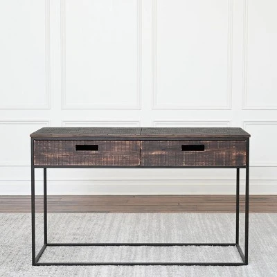 44" Thomas Wood Console Table Dark Brown - Abbyson Living 3 44" Thomas Wood Console Table Dark Brown - Abbyson Living