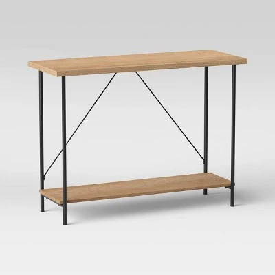 Wood and Metal Console Table - Room Essentials™ Black 8 Wood and Metal Console Table - Room Essentials™ Black - Image 6