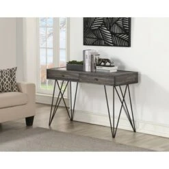 Alvara Court Occasional 2 Drawer Console Table - Treasure Trove Accents Charcoal/gray/brown -Console Tables Sales unnamed file 5013