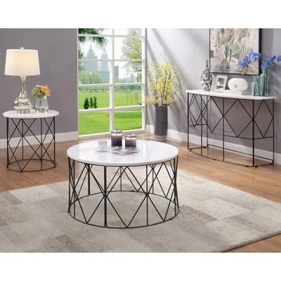 Drixol Rectangle Sofa Table - miBasics White 4 Drixol Rectangle Sofa Table - miBasics White - Image 2