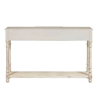 3 Drawer Entryway Console Table White - HomeFare 5 3 Drawer Entryway Console Table White - HomeFare - Image 3