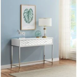 Islander 2 Drawer Console Table White - Treasure Trove Accents 9 Islander 2 Drawer Console Table White - Treasure Trove Accents -Console Tables Sales unnamed file 5101