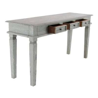 Olivia & May Rustic Mahogany Console Table Gray - Olivia & May 8 Olivia & May Rustic Mahogany Console Table Gray - Olivia & May - Image 6