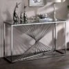 Wondry Geometric Inspired Sofa Table with Glass Top - miBasics Chrome -Console Tables Sales unnamed file 5199