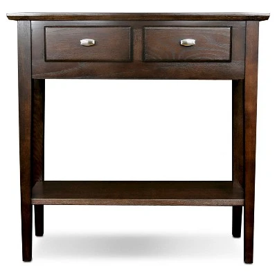 Favorite Finds Hall Console/Sofa Table Chocolate Oak Finish - Leick Home 7 Favorite Finds Hall Console/Sofa Table Chocolate Oak Finish - Leick Home - Image 5