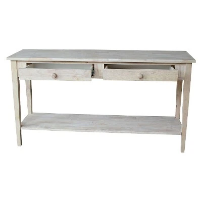 Spencer Console Server Table Unfinished Light Brown - International Concepts 3 Spencer Console Server Table Unfinished Light Brown - International Concepts