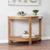 Vebell Demilune Console Table White/Natural - Aiden Lane -Console Tables Sales unnamed file 5292