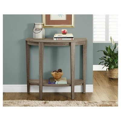 Accent Table - Half Moon Shape - Dark Taupe - EveryRoom 3 Accent Table - Half Moon Shape - Dark Taupe - EveryRoom