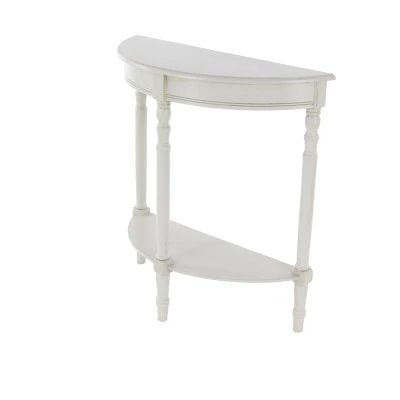 Olivia & May Farmhouse Wooden Console Table Cream - Olivia & May 7 Olivia & May Farmhouse Wooden Console Table Cream - Olivia & May - Image 5
