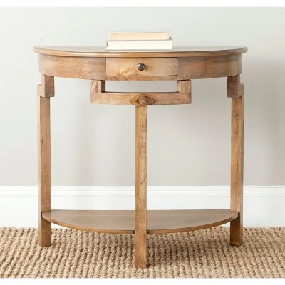 Liana Console - Oak - Safavieh 3 Liana Console - Oak - Safavieh