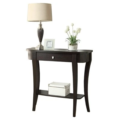Breighton Home Newport Hailey Console Table - Convenience Concepts Brown 3 Breighton Home Newport Hailey Console Table - Convenience Concepts Brown