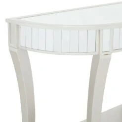 Olivia & May Set of 2 Glam Fir Console Tables with Mirror White - Olivia & May -Console Tables Sales unnamed file 5380