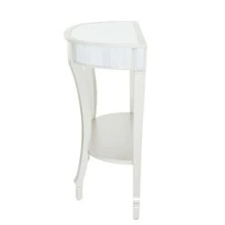 Olivia & May Set of 2 Glam Fir Console Tables with Mirror White - Olivia & May -Console Tables Sales unnamed file 5384