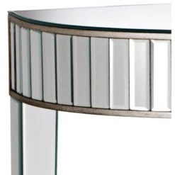 Studio 55D Luxury Mirrored Console Table 39 1/2" x13 3/4" Antique Silver for Living Room Bedroom Bedside Entryway House Bathroom -Console Tables Sales unnamed file 5404