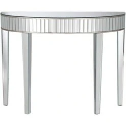 Studio 55D Luxury Mirrored Console Table 39 1/2" x13 3/4" Antique Silver for Living Room Bedroom Bedside Entryway House Bathroom -Console Tables Sales unnamed file 5406