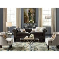 Studio 55D Luxury Mirrored Console Table 39 1/2" x13 3/4" Antique Silver for Living Room Bedroom Bedside Entryway House Bathroom -Console Tables Sales unnamed file 5408