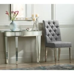 Studio 55D Luxury Mirrored Console Table 39 1/2" x13 3/4" Antique Silver for Living Room Bedroom Bedside Entryway House Bathroom -Console Tables Sales unnamed file 5409