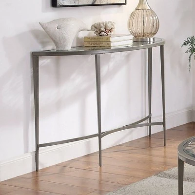 Harding X - Shaped Base Sofa Table Silver - miBasics 3 Harding X - Shaped Base Sofa Table Silver - miBasics