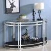 Newbliss Glass Top Sofa Table - miBasics Chrome -Console Tables Sales unnamed file 5466