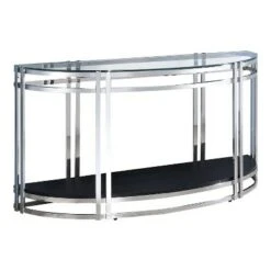 Newbliss Glass Top Sofa Table - miBasics Chrome -Console Tables Sales unnamed file 5467