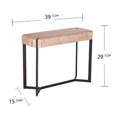 Burnra Modern Farmhouse Console Table Natural/Black - Aiden Lane 10 Burnra Modern Farmhouse Console Table Natural/Black - Aiden Lane - Image 8