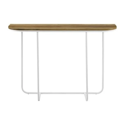 Megan Modern Glam Curved Console Table - Saracina Home Faux White Marble/gold 6 Megan Modern Glam Curved Console Table - Saracina Home Faux White Marble/gold - Image 4