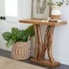 Olivia & May Contemporary Teak Wood Console Table Brown - Olivia & May 2 Olivia & May Contemporary Teak Wood Console Table Brown - Olivia & May -Console Tables Sales unnamed file 5508