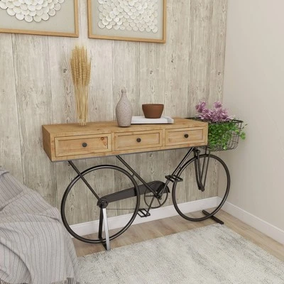 Olivia & May Farmhouse Metal Console Table Red - Olivia & May 7 Olivia & May Farmhouse Metal Console Table Red - Olivia & May - Image 5