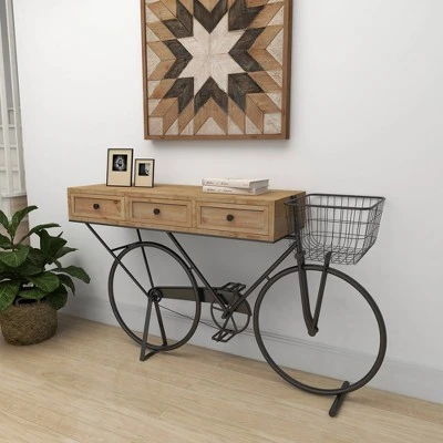 Olivia & May Farmhouse Metal Console Table Red - Olivia & May 10 Olivia & May Farmhouse Metal Console Table Red - Olivia & May - Image 8