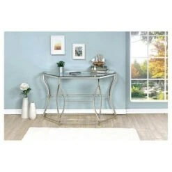 Elise Console Table Chrome - HOMES: Inside + Out