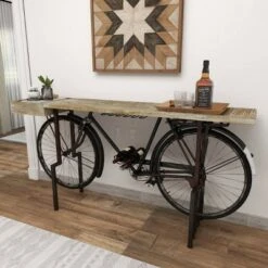 Olivia & May Rustic Metal Console Table Black - Olivia & May -Console Tables Sales unnamed file 5575