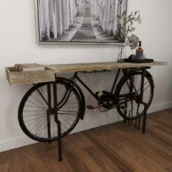 Olivia & May Rustic Metal Console Table Black - Olivia & May -Console Tables Sales unnamed file 5578