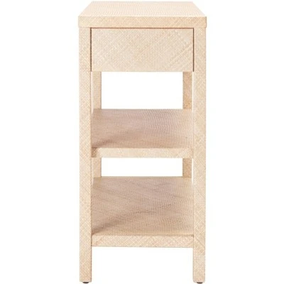Apis Raffia Console Table - Light Natural/Gold - Safavieh 5 Apis Raffia Console Table - Light Natural/Gold - Safavieh - Image 3