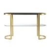 Lyflon Console Table Black/Gold - Aiden Lane